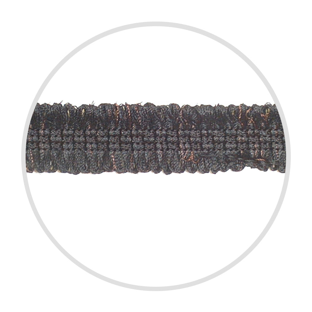 Fringe Braided 1" Black Mix