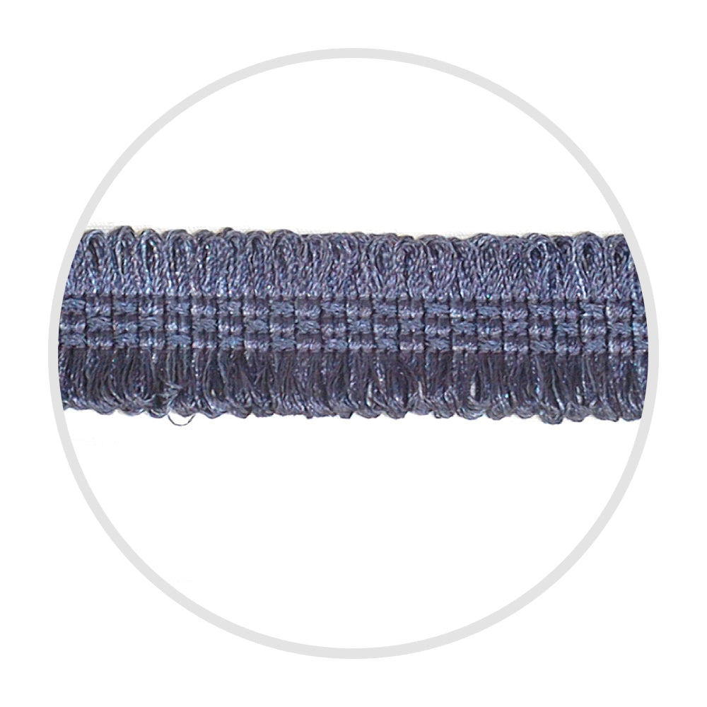 Fringe Braided 1" Blue Mix