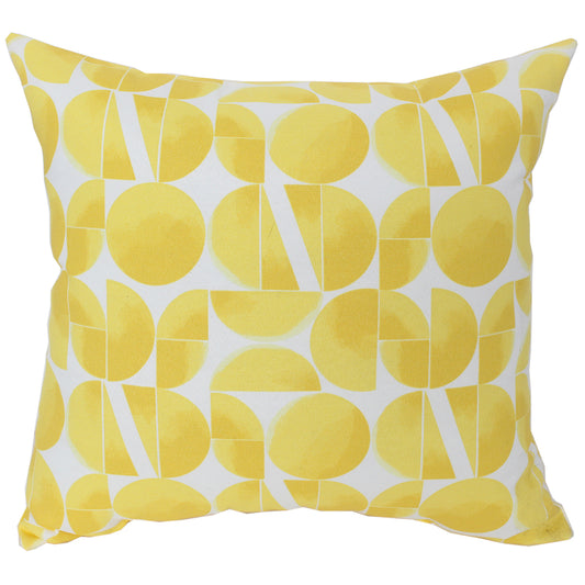 Outdoor Pillow 16" Square Yellow Geo