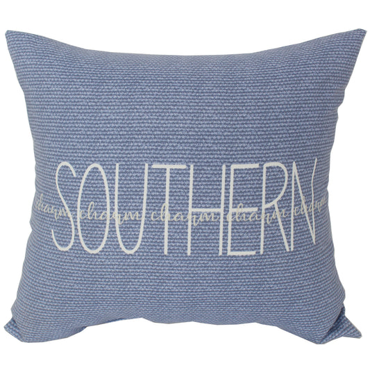 Outdoor Pillow 16" Square Southern Charm In Blue