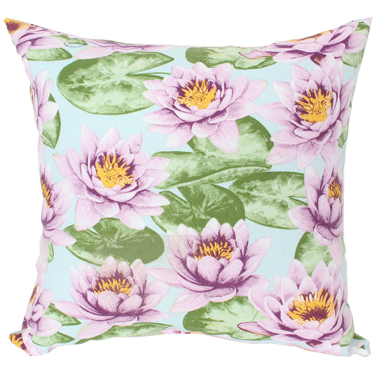 Outdoor Pillow 16" Square Lily pad Floral