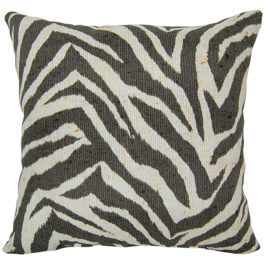 Outdoor Pillow 16" Square Zebra Print