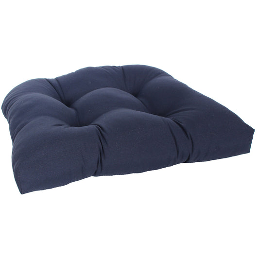 Wicker Seat Cushion 21"x18"x4" Navy Blue