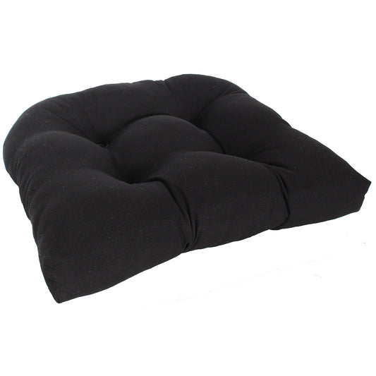 Wicker Seat Cushion 21"x18"x4" Midnight Black