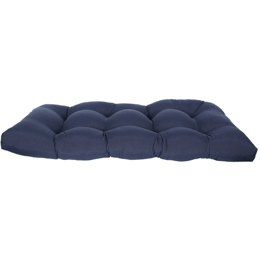Wicker Settee Cushion 44" X 18" X 4" Navy Blue