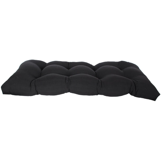 Wicker Settee Cushion 44" X 18" X 4" Midnight Black