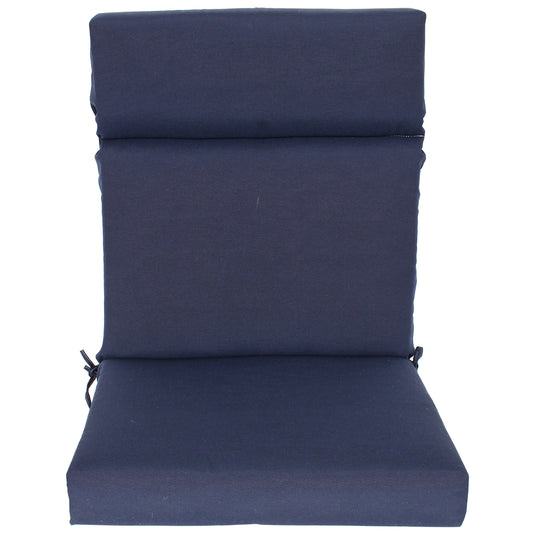 High Back Cushion 22"x44"x4" Navy Blue