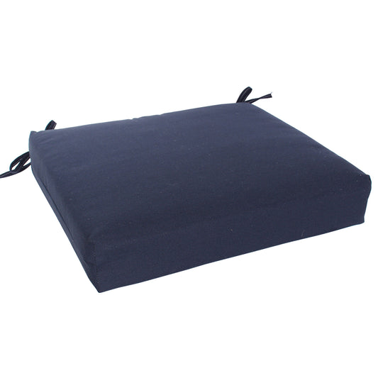 Chair Pad Cushion 16"x18"x3" Navy Blue