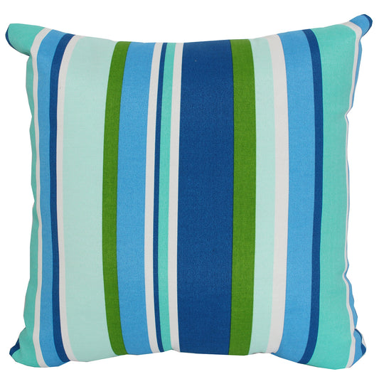 Outdoor Pillow 16" Square Piper Stripe Malibu
