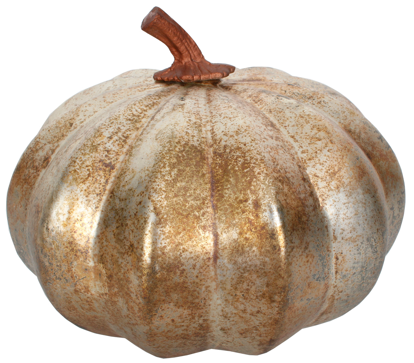 Pumpkin 9"W x 8"H Burnt Gold