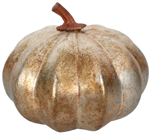 Pumpkin 9"W x 8"H Burnt Gold
