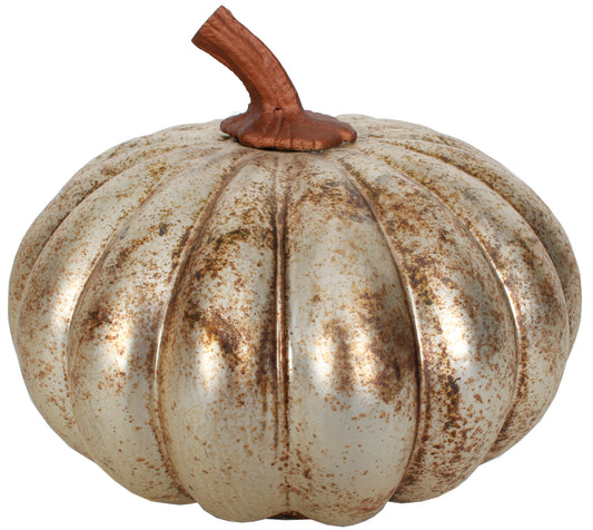 Pumpkin 7.5"W x 7"H Burnt Gold
