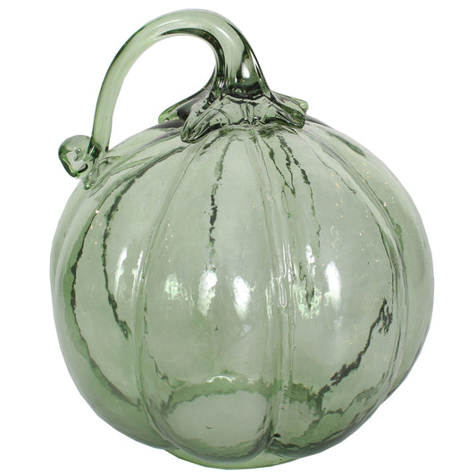 Pumpkin 4.5" X 5"H Glass Olive