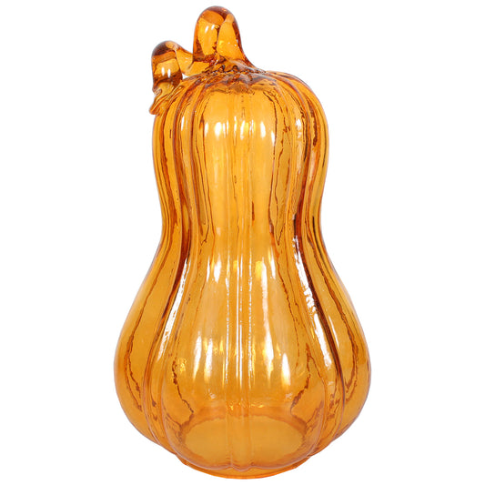 Gourd 7" X 12"H Glass Orange