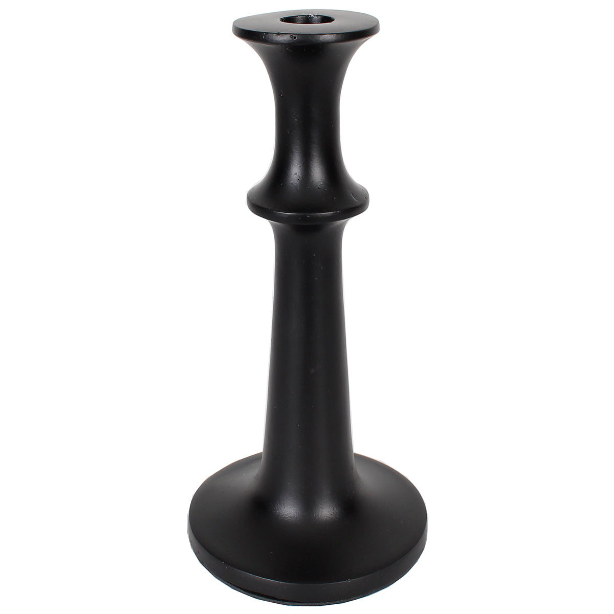 Candle Holder Aluminum Taper 10"H Matt Black