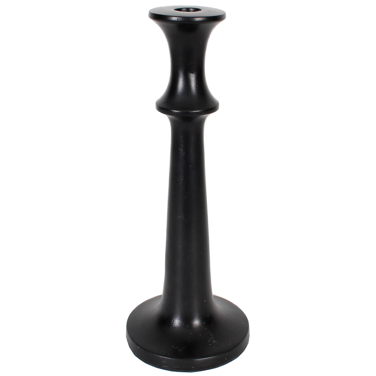 Candle Holder Aluminum Taper 12"H Matt Black