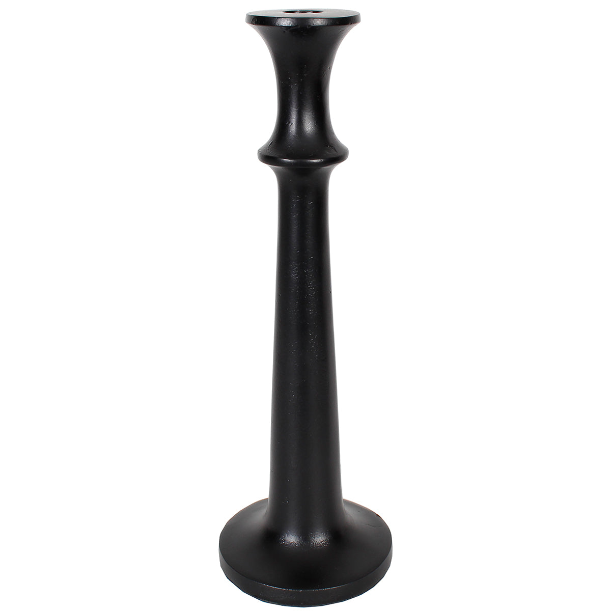 Candle Holder Aluminum Taper 14"H Matt Black