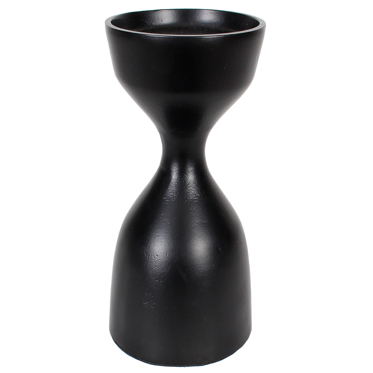 Candle Holder Aluminum Taper 8"H Matt Black