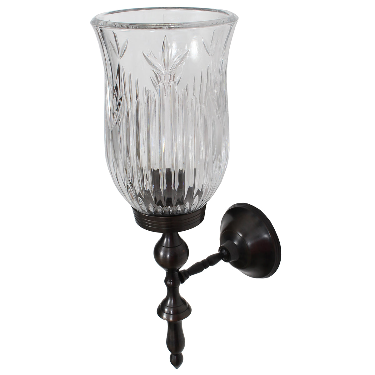 Sconce 14" Bronze Crystal