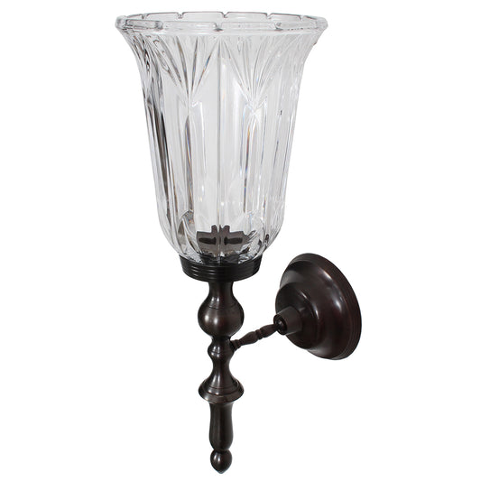 Sconce 16" Bronze Crystal