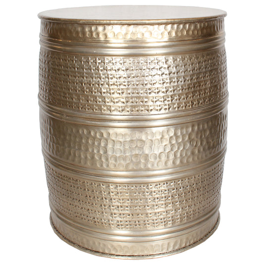 Aluminum Table/Stool Embossed 16" x 19" Gold