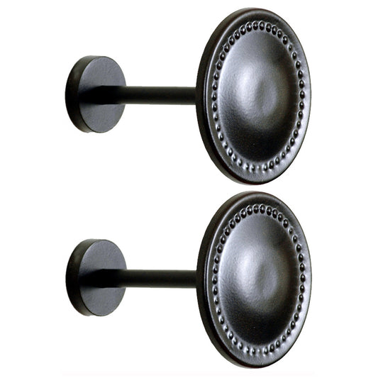 Holdback Round Beaded Set of 2 Oil Rubbed