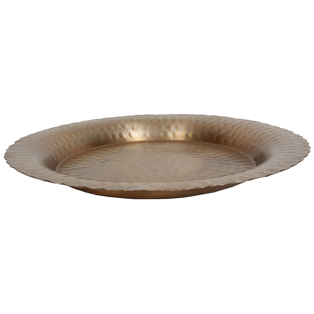 Bowl Platter Round 13.5" Vintage Gold