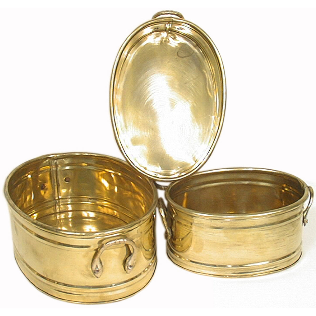 Planter Set 3 6" 7" 8" Brass