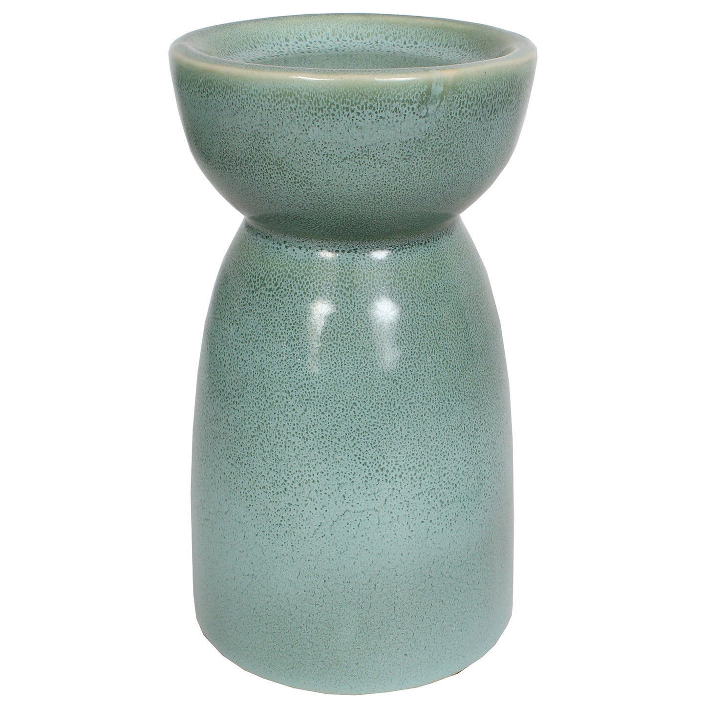 Candle Holder Ceramic 4.25"W X 6"H Sage Matte