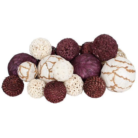 Dried Exotics Orbs 18 pieces - Blackberry/Natural