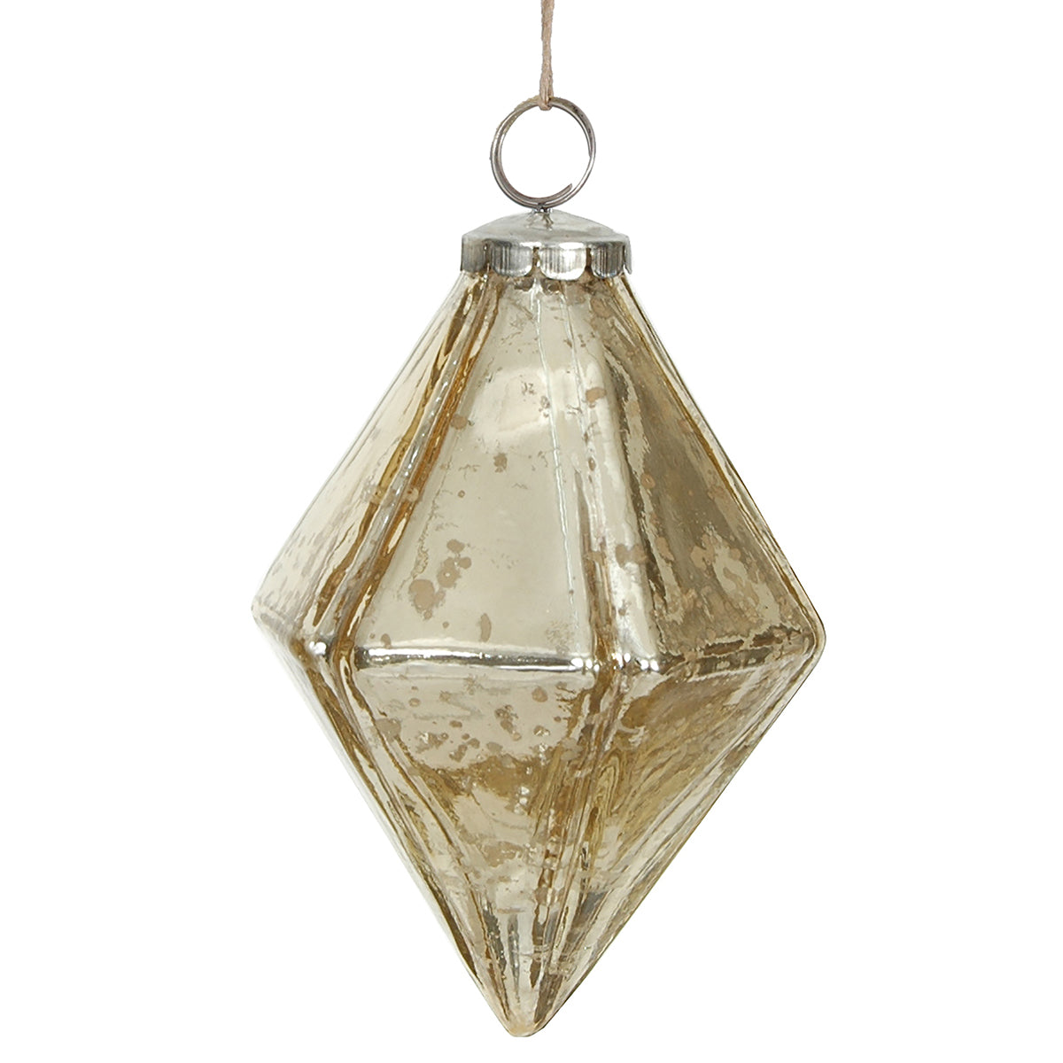 Ornament 5" Mercury Jewel Gold Glass