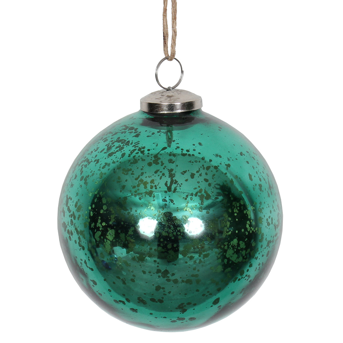 Ornament 5" Mercury Emerald Glass