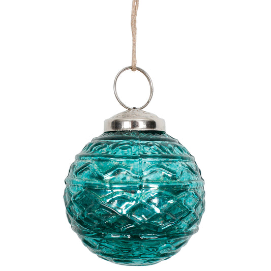 Ornament 2" Glass Mercury Peacock