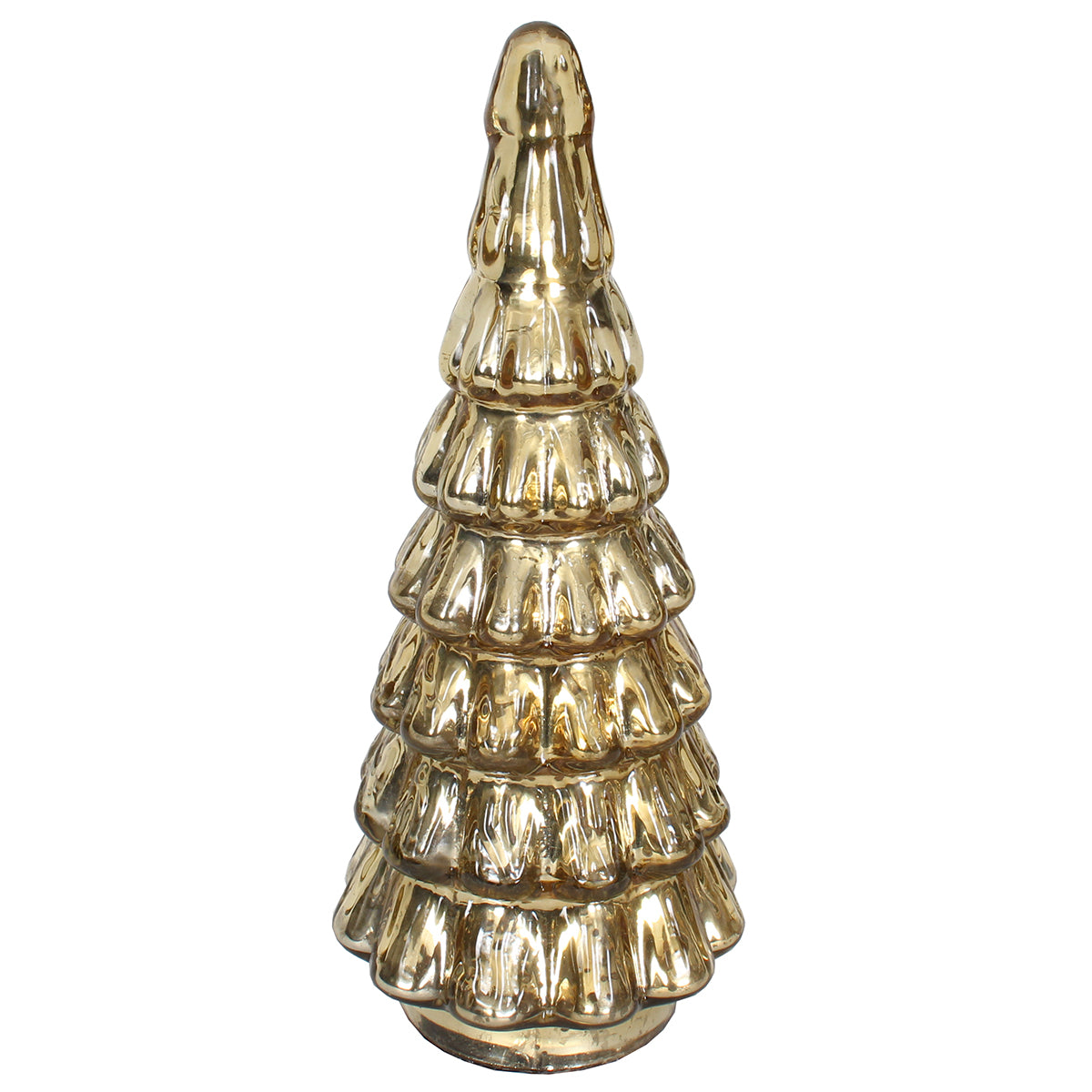 Xmas Tree Forest 4"W X 8"H Mercury Gold