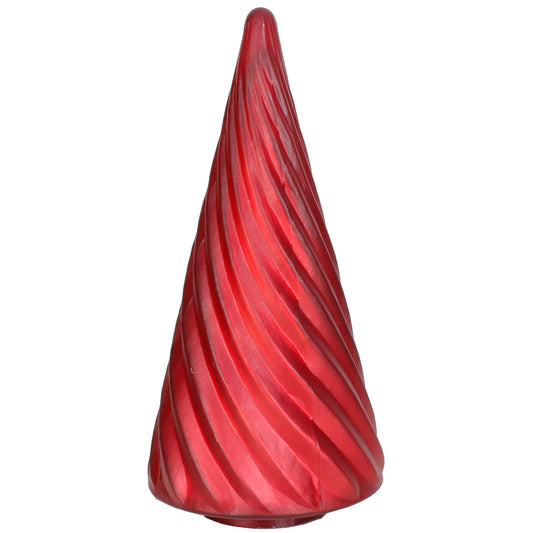 Xmas Tree Swirl 5"W X 12"H Red Matte