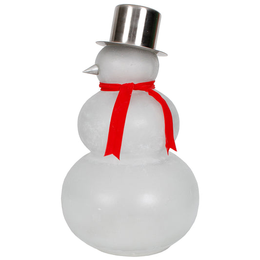 Snowman 18.5"H x 10"W White Frosted