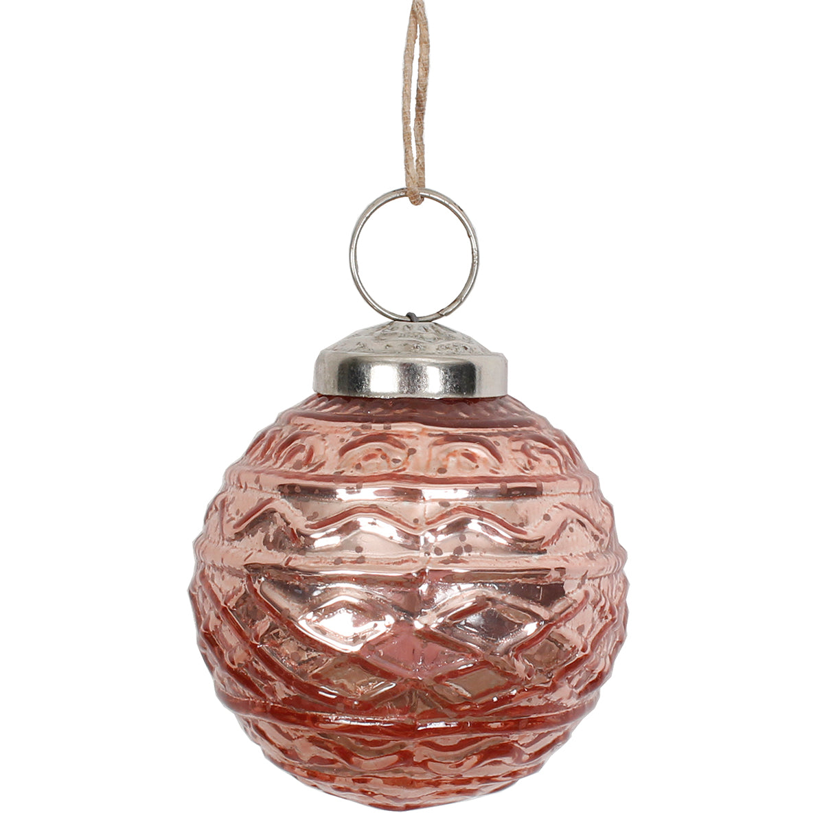 Ornament 2" Glass Mercury Pink