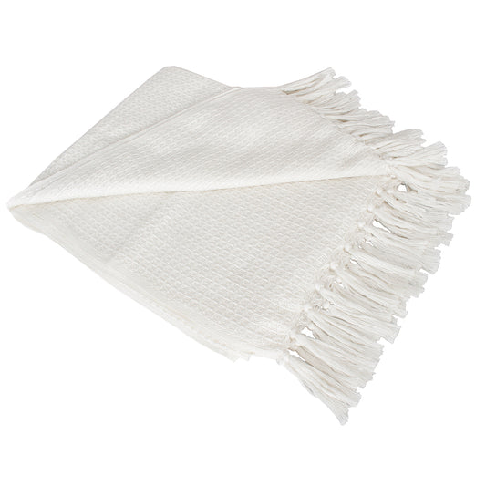 Throw Indoor/Outdoor Polyester 50" x 60" White