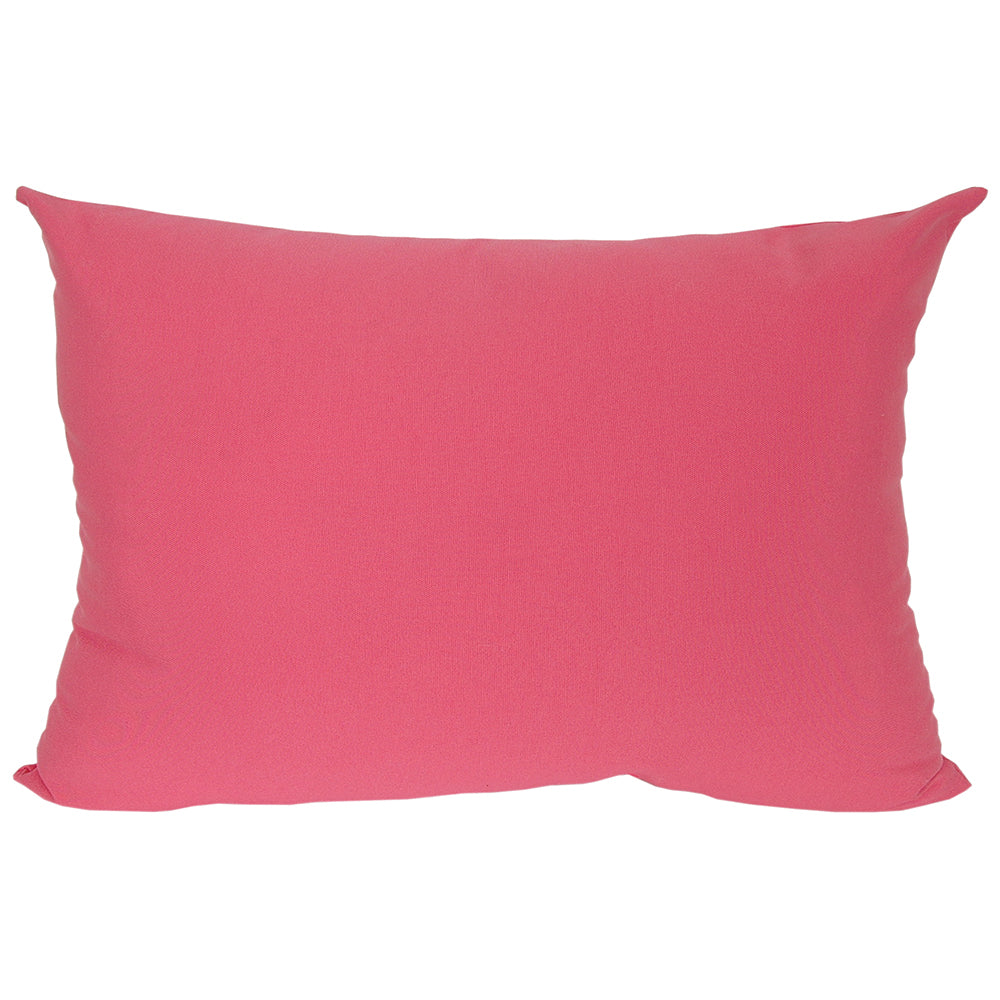 OUTDOOR PILLOW 18" X 12" SOLID PINK
