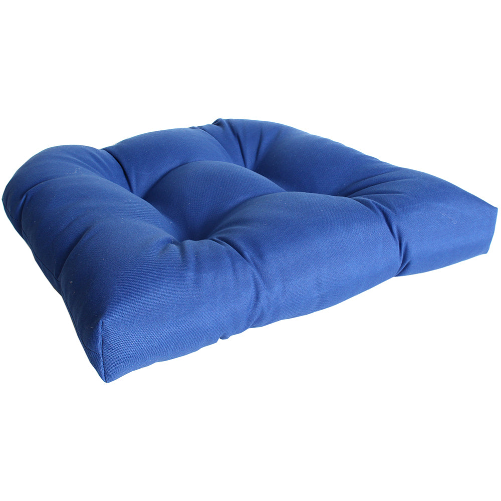 Wicker Seat Cushion 21"x18"x4" Cobalt Blue