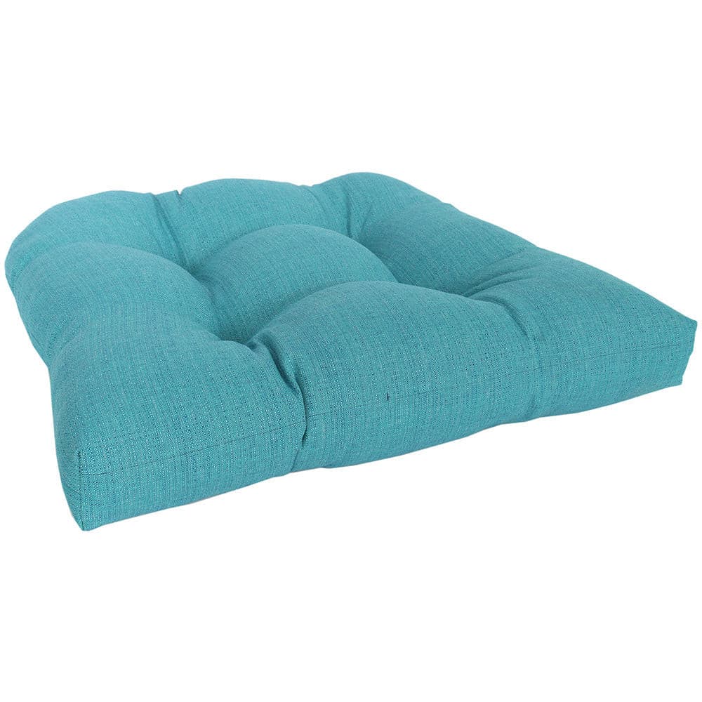 Wicker Seat Cushion 21"x18"x4" Turquoise