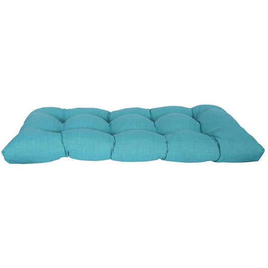 Wicker Settee Cushion 44"x18"x4" Turquoise