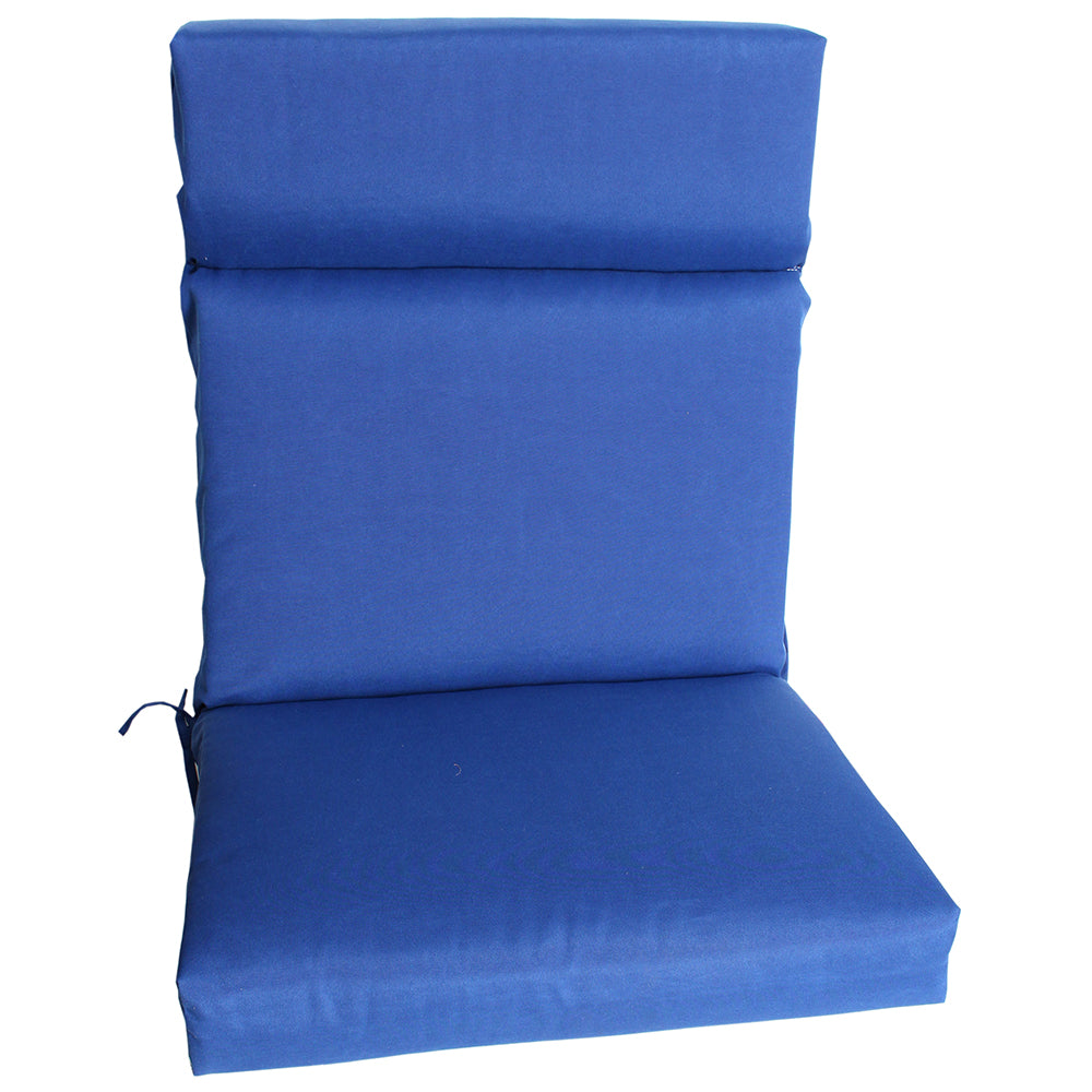 High Back Cushion 22"x44"x4" Cobalt Blue
