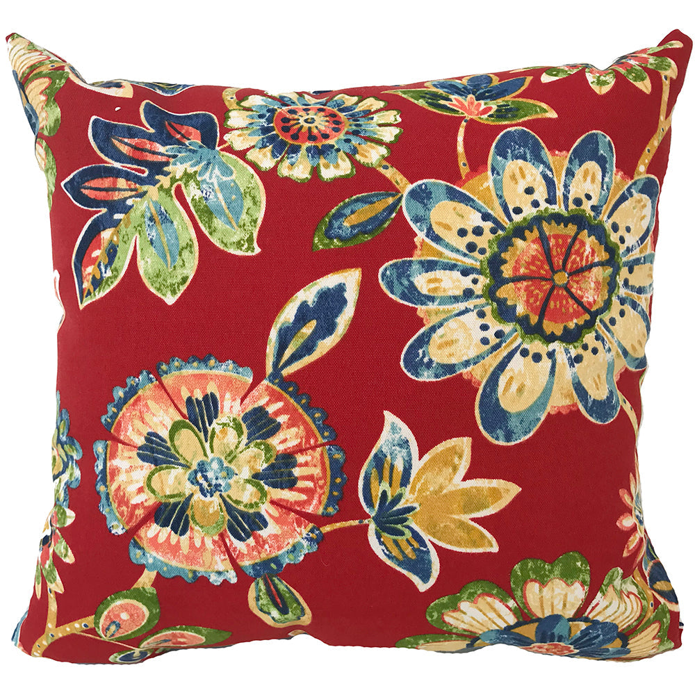OUTDOOR PILLOW 16" SQUARE DAELYN CHERRY
