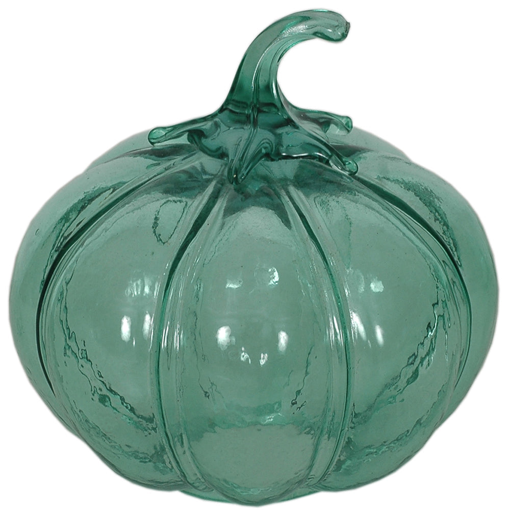 Pumpkin 5.5" W X 6" H Glass Herbal Green