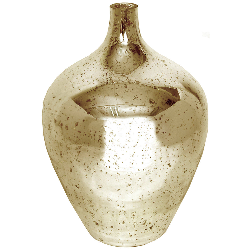 Vase 18"H x 12"W Mercury Glass Tobacco