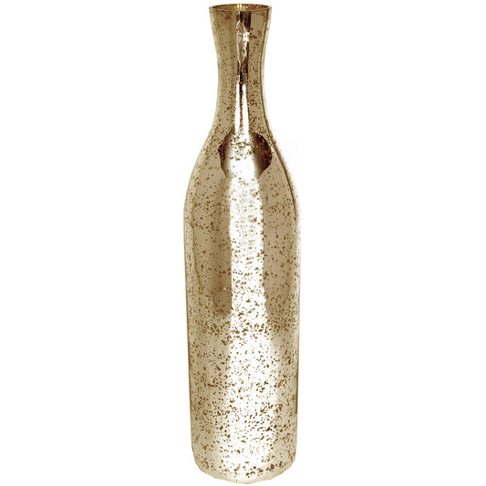 Vase 29.5"H x 7"W Mercury Glass Tobacco