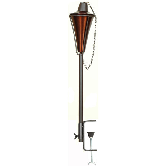 Deck Torch 36" Small Conical - Caramel with Clamp