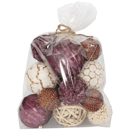 Dried Exotics Orbs 18 pieces - Blackberry/Natural