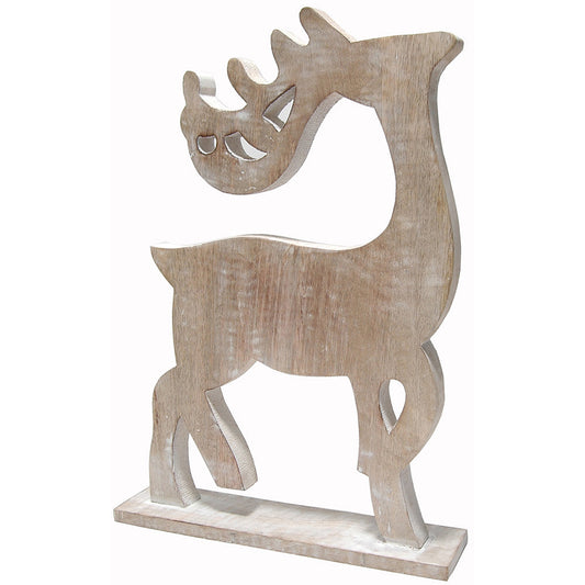 Reindeer Wood 12"H x 8.5"W
